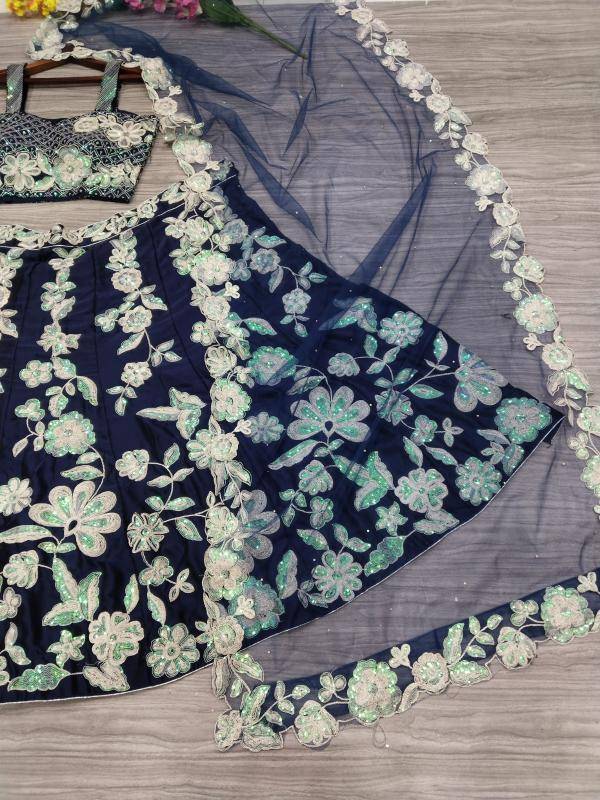 Premium Kasturi Silk Georgette HC 1017  Indian lehenga choli supplier